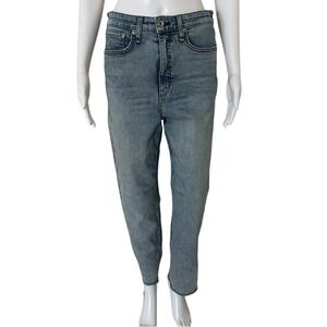 Rag & Bone New York Jane Super High Rise Ankle Cigarette Blue Denim Jeans - 29